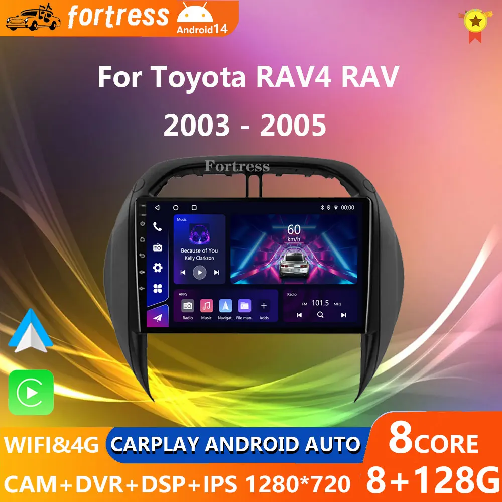 

For Toyota RAV4 RAV 4 2003 2004 2005 Car Radio Android Multimedia Video Player Navigation GPS Carplay Touch Screen Auto Stereo