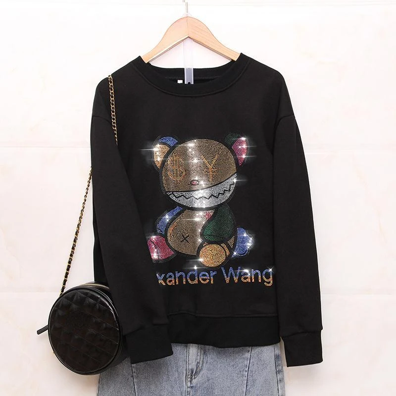 Spring Autumn Y2k Clothes Korean Fashion with Letter Prints Women\'s Sweat-shirt Harajuku Style Pullover Tops Aesthetic Crewneck