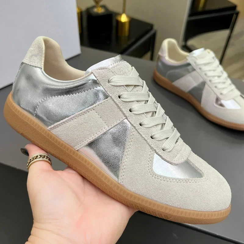 Unisex Cowhide Men Shoes Platform Sneakers Outdoor hiking Leather Tennis Shoes Running Leisure women\'s sports