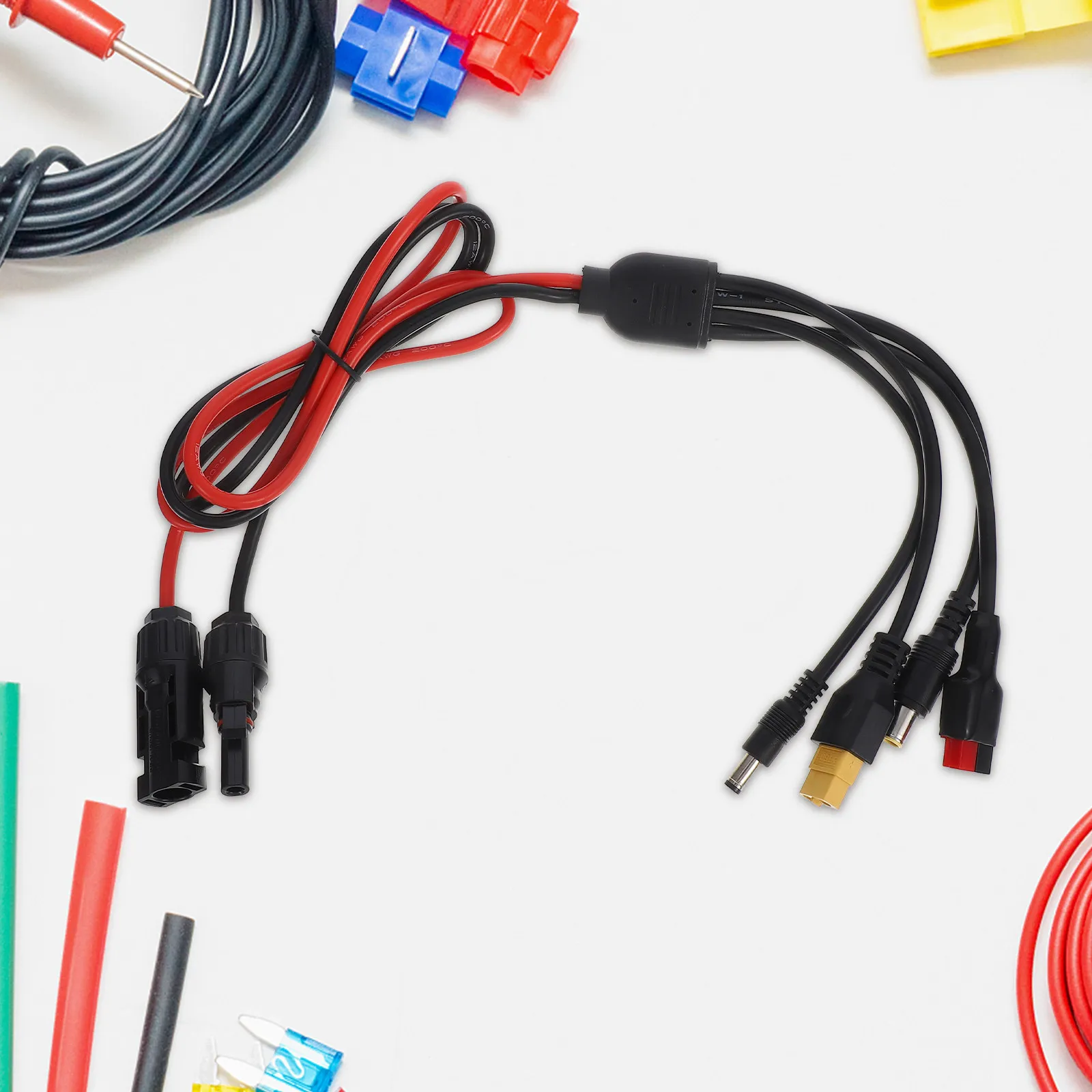 to Dc Solar Panel Connector Cable for Rv Caravan Solar Power System Waterproof Dustproof Plug and to 4 Output Xt60