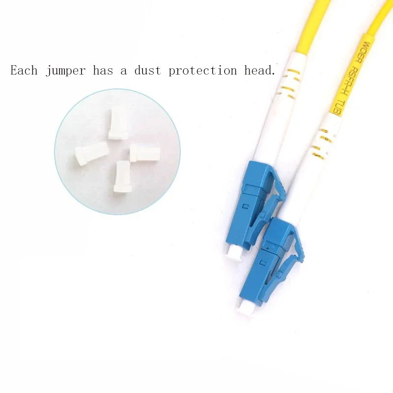 سلك تصحيح الألياف الضوئية 9/125 G652D Simplex LCUPC إلى LCUPC SM SX 9/125um 2/3M ضفيرة FTTH سلك توصيل بصري كابل الطائر 2.0