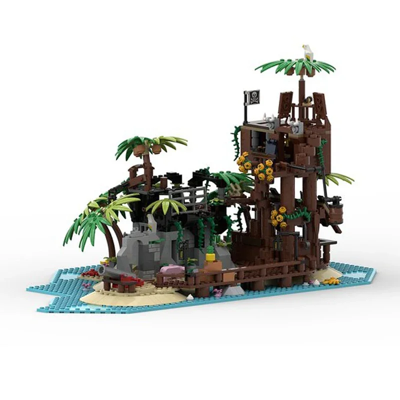 MOC Building Blocks of Pirate Series, Safe House, Technical Bricks, DIY Assembly, Construction Toys for Children, Holiday Gifts