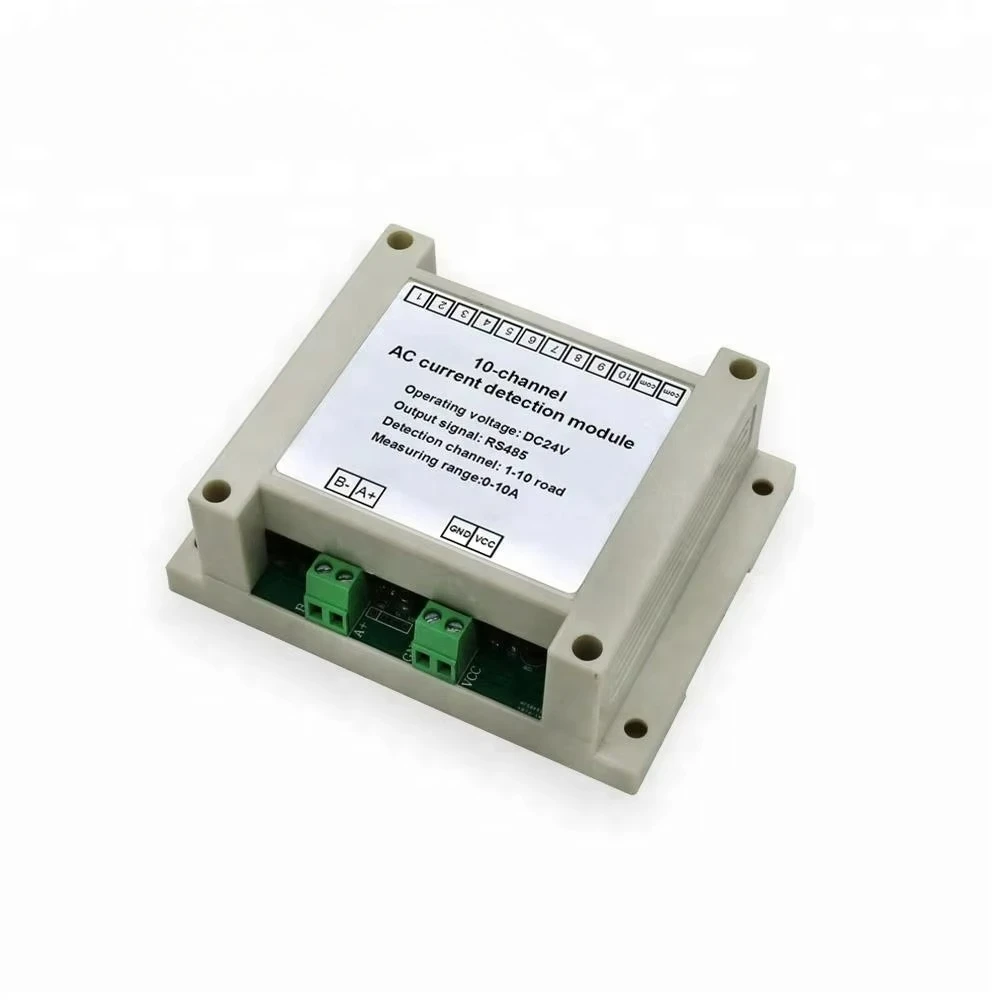 Módulo de aquisição de saída RS485 Detecção de alcance 10 multicanal AC 5A 50A 10A 20A sensor transmissor de corrente