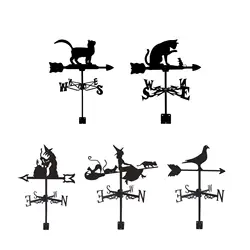 Metal Weathervane Roof Mount Weather Vane Outdoor Scene Retro Cat Weathervane per la decorazione del giardino all'aperto del Patio