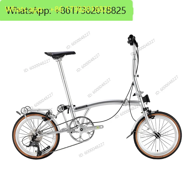 R9 16 inch 9 speed triple folding adult ultra light portable urban retro cloth folding bicycle