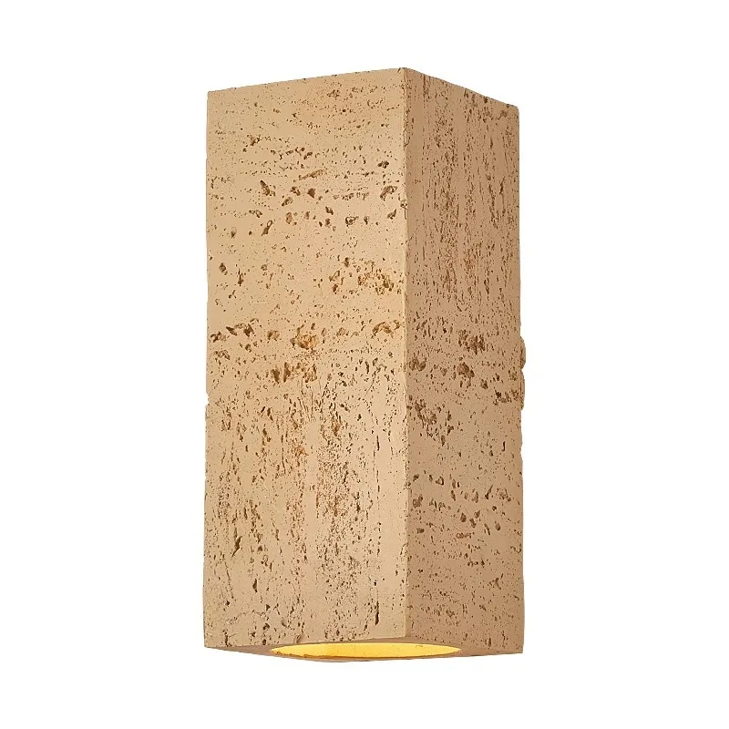 

Led Wabi-sabi Wall Lamp Square Nordic Cement Foyer Bedroom Restaurant Retro Wall Decor Light Bedside Corridor Sconce Designer