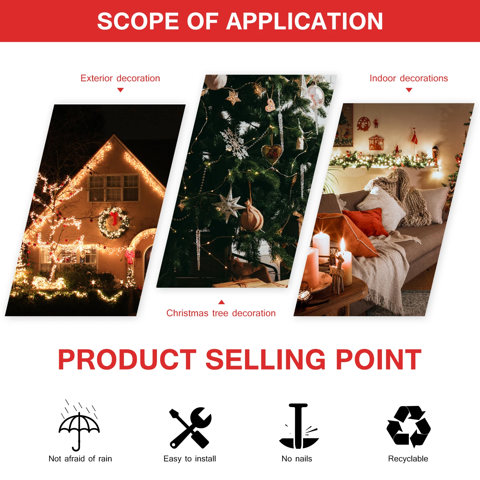 

100Pcs Transparent Plastic Lamp String Clip Photo Wall Decorative Clip Note Clamp for String Lights Decorative Clamp