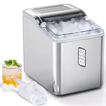 

For Wholesales High Quality Portable Home Ice Maker Custom Mini Ready-To-Eat Ice Self-Cleaning Ice Maker
