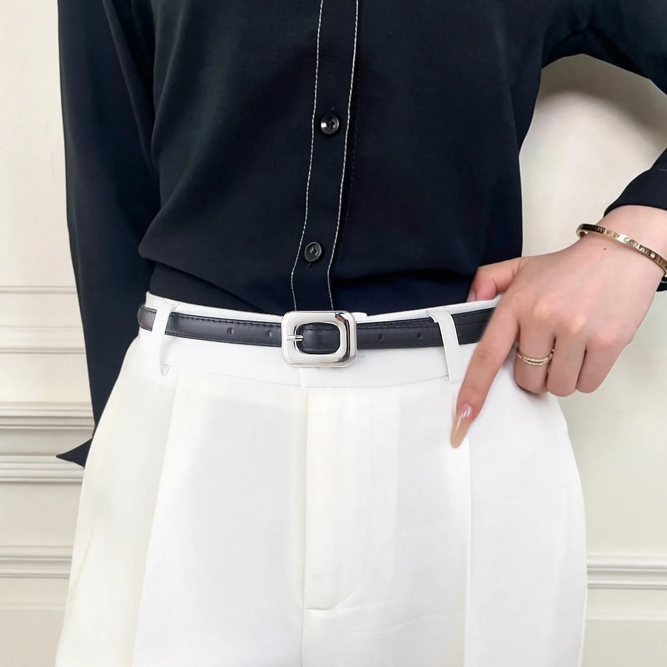 Fashionable Instagram-Style Versatile Women's Belt Korean-Style Fashionable Jeans and Retro Slim-Fit Pants with Women's Belts