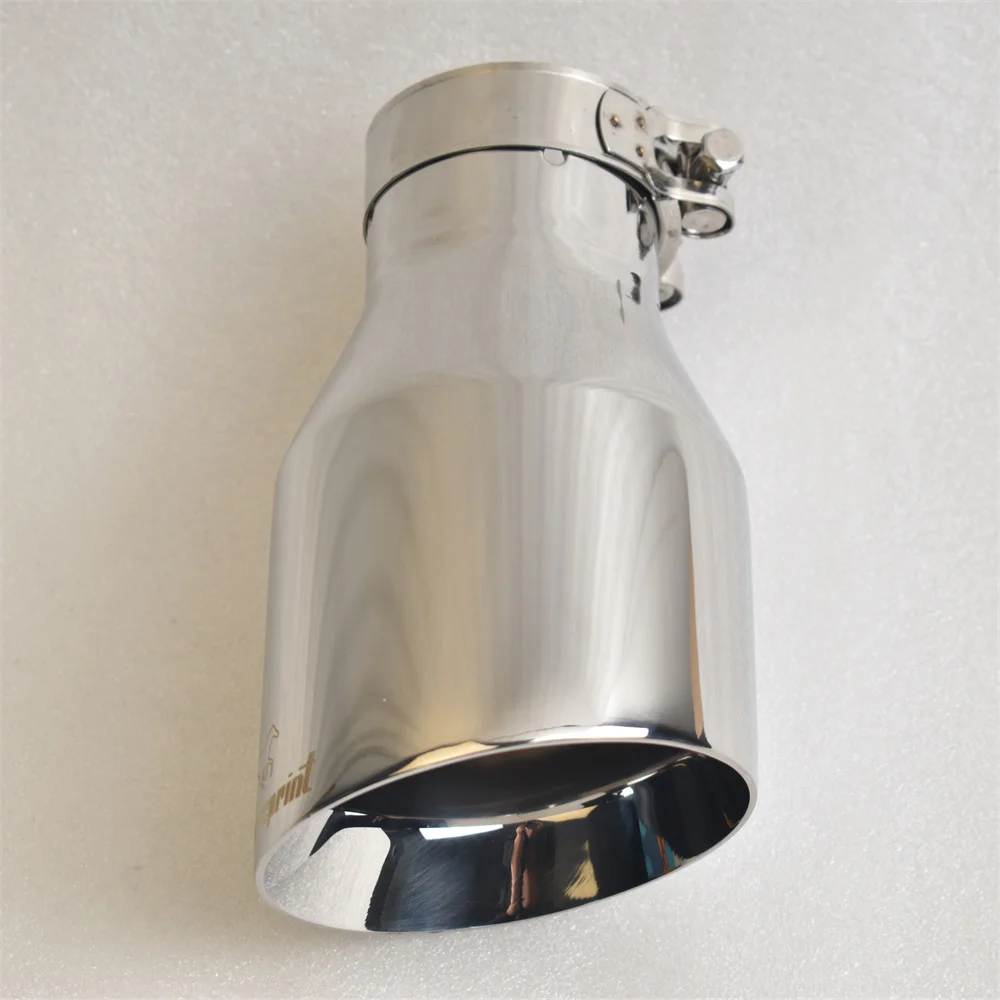 Supersprint 1 قطعة طرف العادم 2.5 بوصة مدخل 4 بوصة مخرج 6.9 "طويل 304 الفولاذ المقاوم للصدأ مائل تصاعد العادم العادم تلميح فوهة