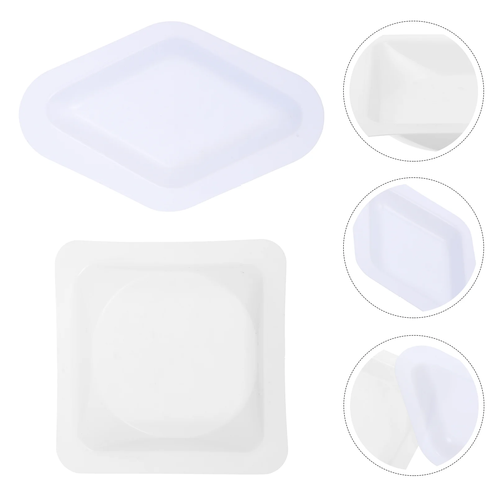 100 pcs Plastic Weighing Dishes Weighing Powder Boat Laboratory Weighing Tray with Chamfered Edges weighing boats for powder