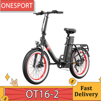 ONESPORT OT16-2 Electric Bike 20*3.0 inch Tires 250W High-speed Motor E-Bike 48V 15Ah Battery Bike 25km/h Max Speed Disc Brakes