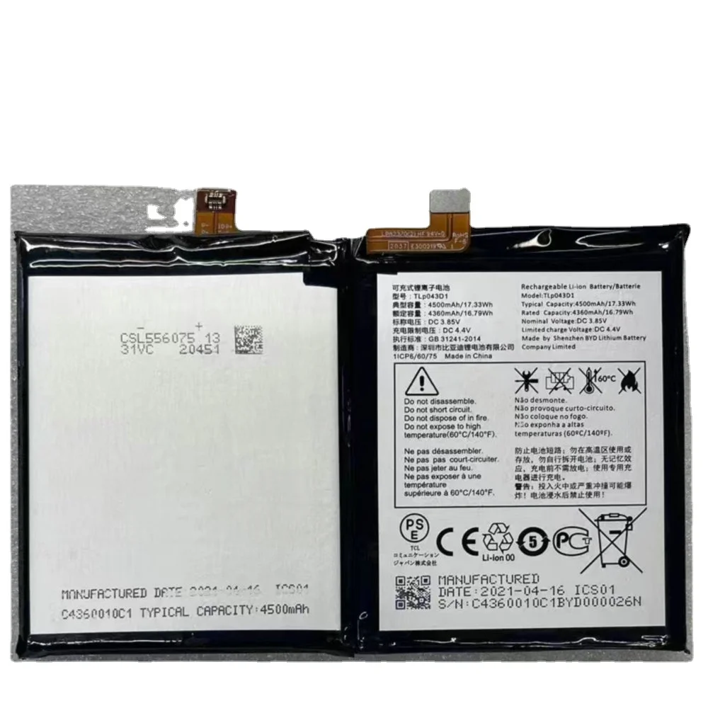 New TLP043D1 TLP043D7 Original Battery For Alcatel TCL 10 Plus 10+ T782H TCL 20 Pro 5G 10 Pro T799H T799B Mobile Phone