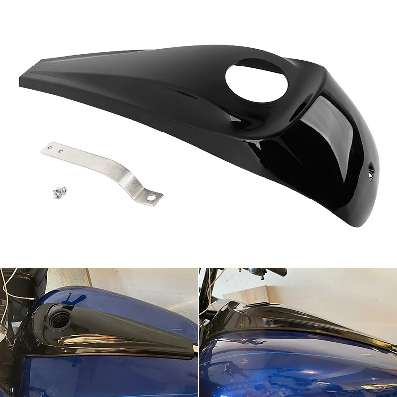 

Motorcycle Oil Gas Cover Cap Smooth Dash Fuel Tank Console Trim Panel For Harley Touring Electra Glide Street FLHT FLHX 08-23