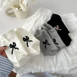 Korean Women Bow Crew Socks Cotton Japanese Ballet Accessories Designer Hosiery Elastic Korean Version Spring and Summer Socks