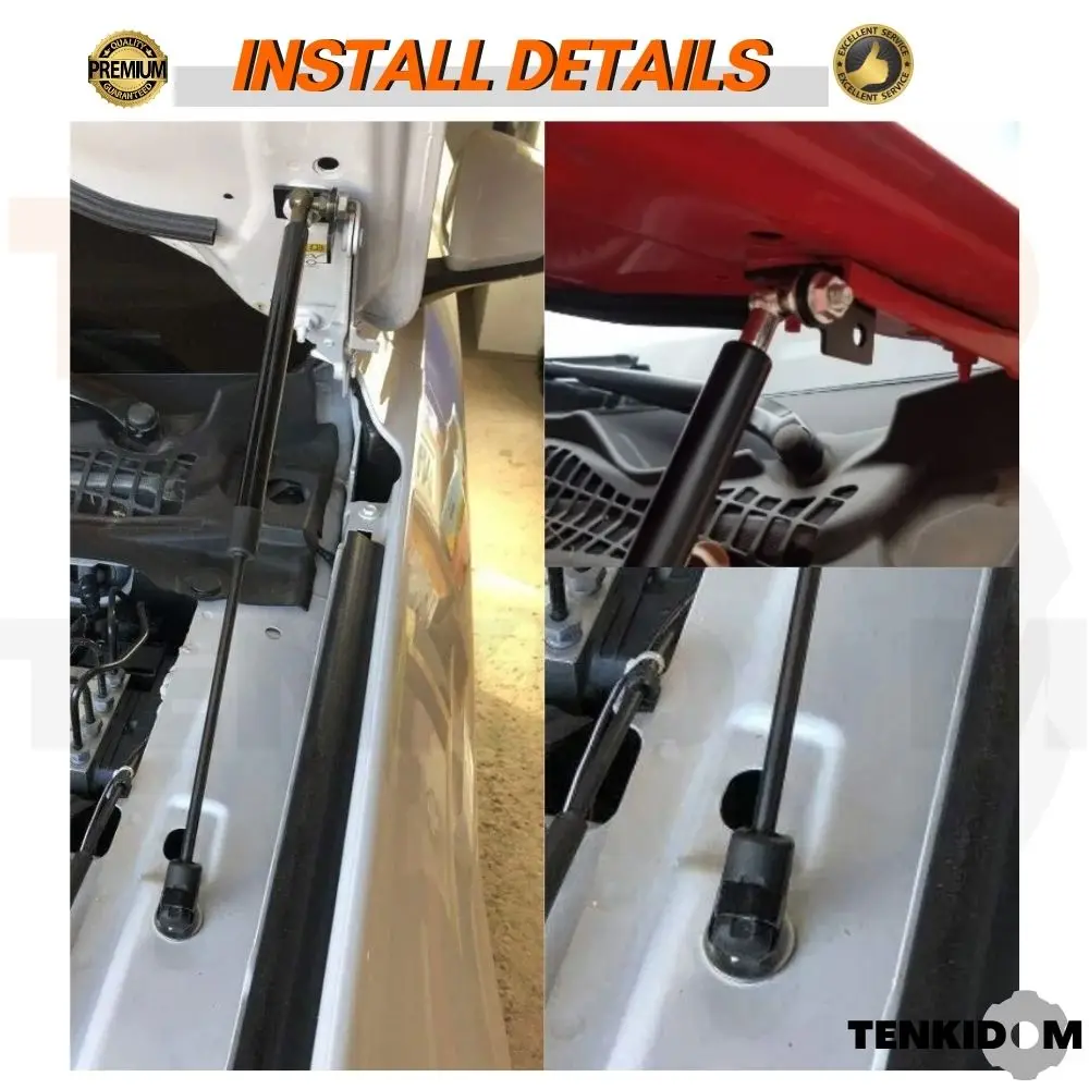 Front Hood Struts for Ford Mustang (S550) 6th generation 2015-2022 Shock Lift Supports Bonnet Gas Dampers Springs No-Drill - Image 2