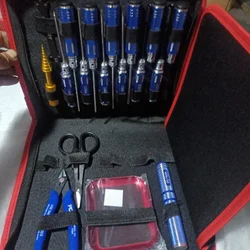 18 Pcs Set of Tool Kit Hardware Aviation Model Tools Blue Hexagonal Handle High-speed Steel Phillips Screwdriver