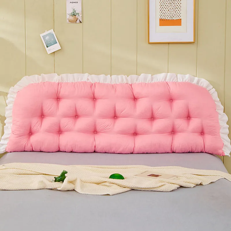 

Tatami Pillow Headboard Bedside Cushion Neck Body Soft Large Backrest Support Bolster Sleeping Pink Pillows Home Room Decoration