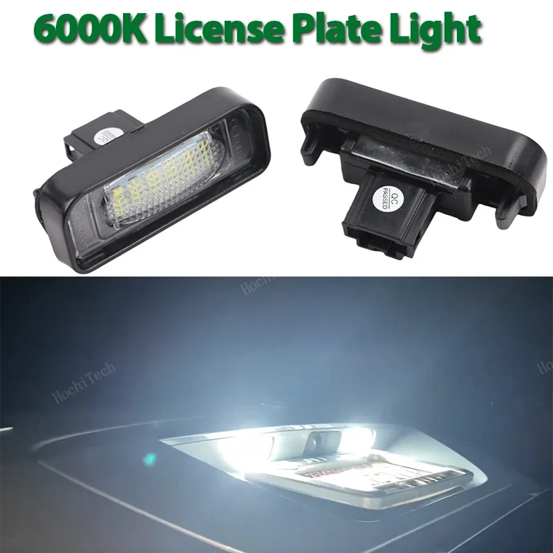 2PCS LED License number Plate Light for Mercedes Benz W220 S Class S320 S350 S500 S55 S600 S65 1999 2000-2005 6500K Super White