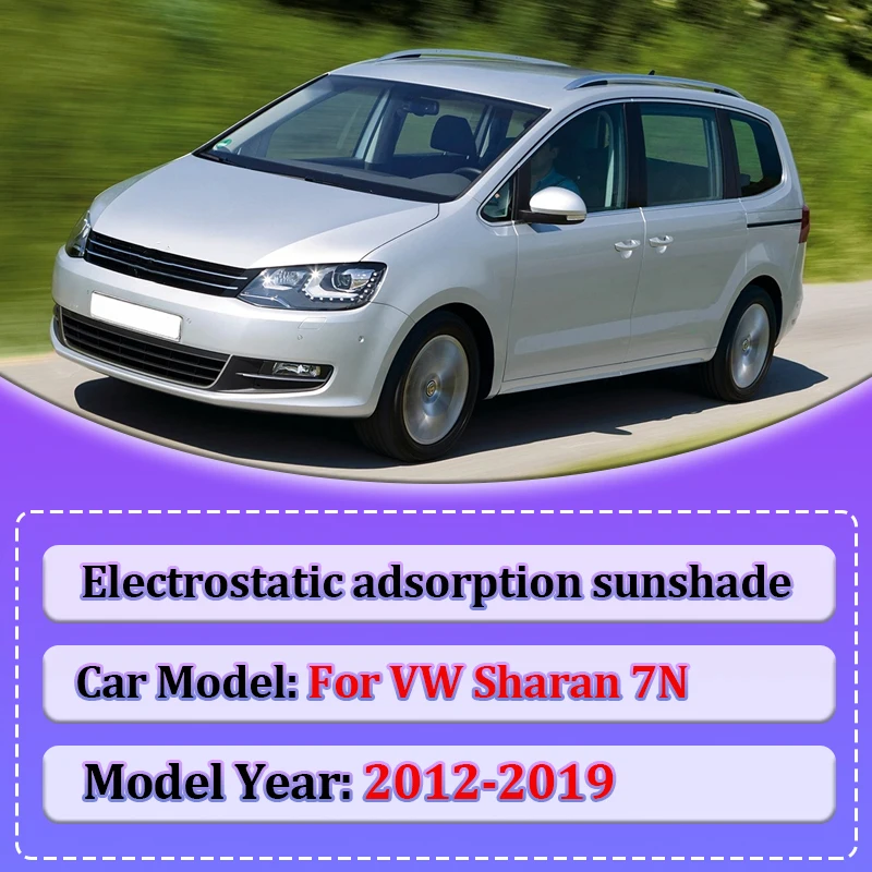Sunroof SunShades For Volkswagen Sharan 7N VW Accessories 2012-2019 Sun Shades Covers Electrostatic Static Sunroof Accesorios