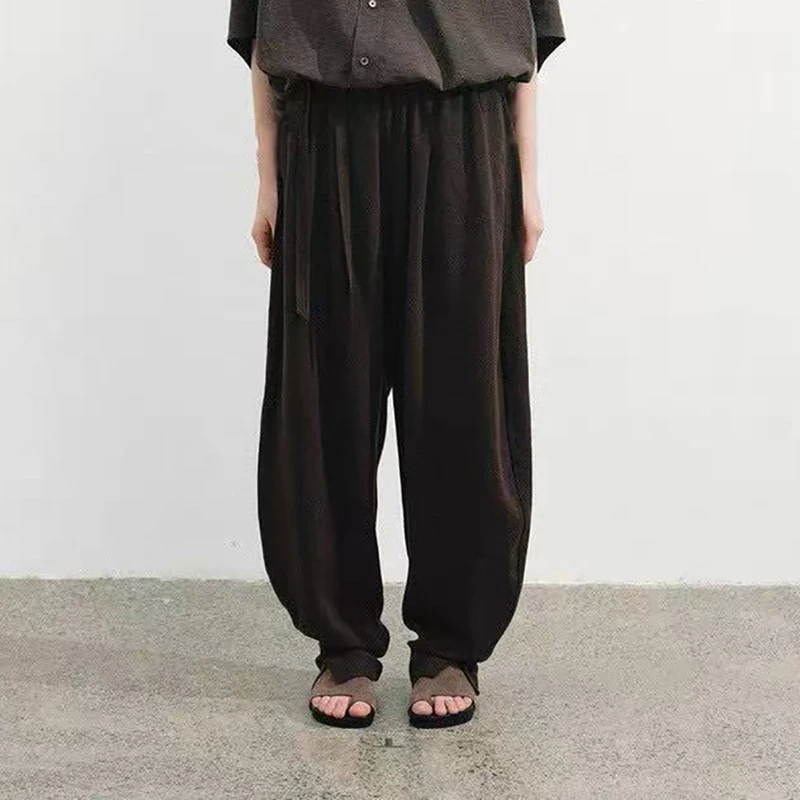 

Women's Pleated Trousers, Fashionable and Versatile Wide-Leg Pants with Tapered Hem, High-Quality Casual Pants, Fall, New 2025