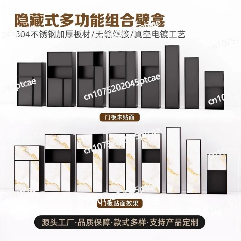 

Встраиваемый диспенсер для туалетной бумаги в ванную комнату, скрытая ниша-тумба для туалета, ниша из нержавеющей стали 304, скрытый мусорный бак для туалета