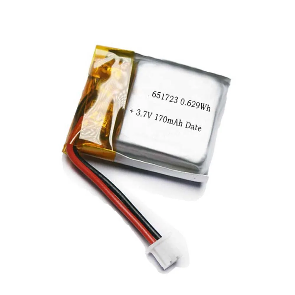 Rechargeable 3.7V 170Mah 651723 Lithium Polymer Ion Battery For SMART WATCH MP3 ELECTRIC TOYS GPS MP707 DVD MOBILE POWER