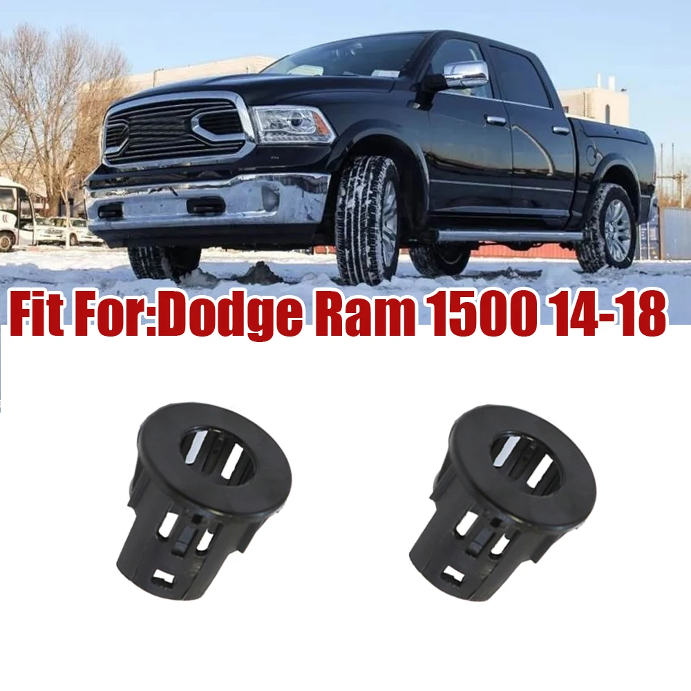 

2pcs Durable Plastic Parking Assist Sensor Bezels Fits Dodge Ram 1500 2014-2018 Outer Front or Rear Exterior Car Accessories