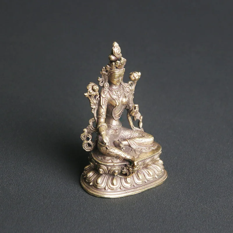 Brass Buddha Statue Tabletop Ornament Miniatures Tibetan Buddha Statues Figurines Home Desk Decorationdesk Accessories