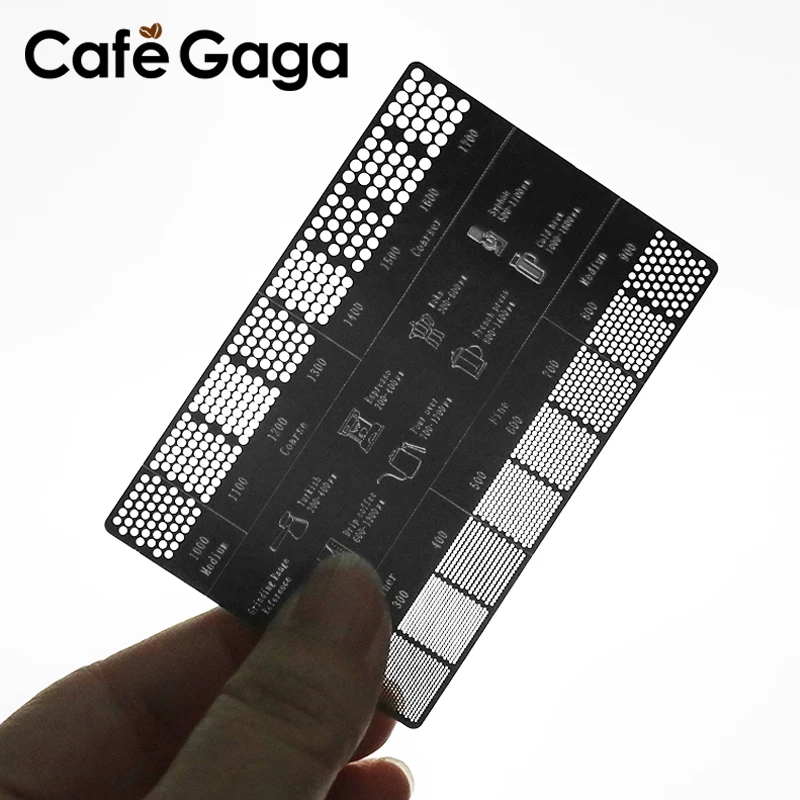 Coffee Powder Grinding Thickness Reference Comparison Card Grinder Grinding Scale Espresso Machine Accessories Barista Tools