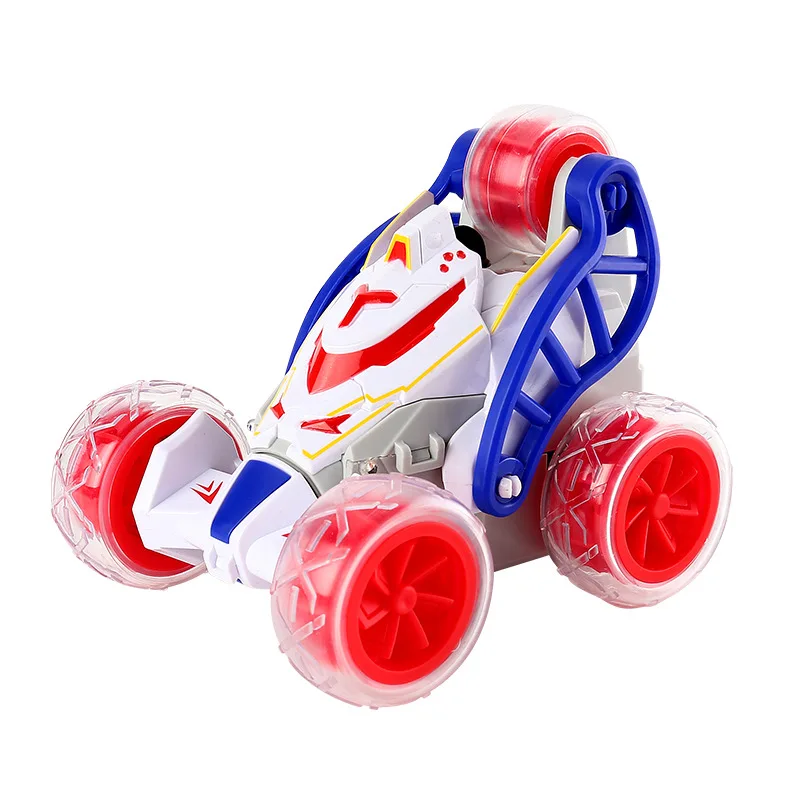 Delin Flip Mini Stunt Dump Truck Verlichting Muziek Spray Drie-in-één speelgoed Afstandsbediening Auto Volwassen kinderspeelgoed Cadeau.