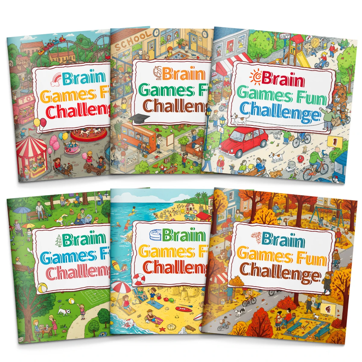 Fun Brain Challenge Books for Kids – Educational Mind Games to Develop Logic, Focus and Problem-Solving Skills