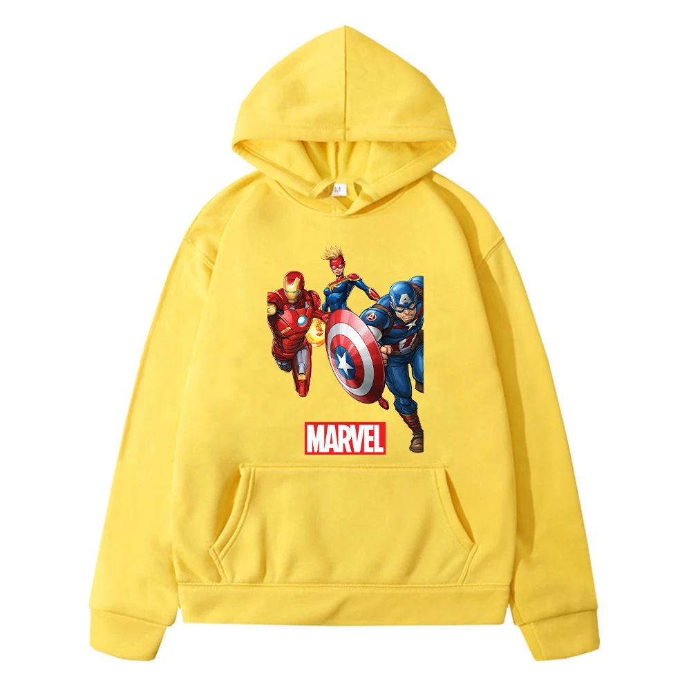 Marvel Kawaii print hoodie Fleece sweatshirt Cute pullover Superman anime hoodie Autumn jacket y2k sudadera kids clothes girls