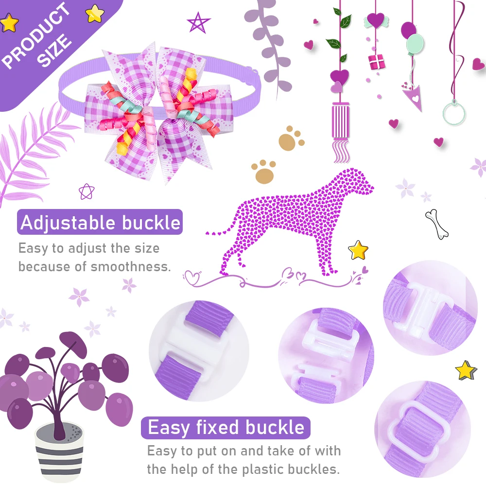 New 50/100pc Dog Bow Tie Summer Dog Items Bulk Small Dog Bowties Fashion Dog Supplies Dog Grooming Accessories For Small Dogs
