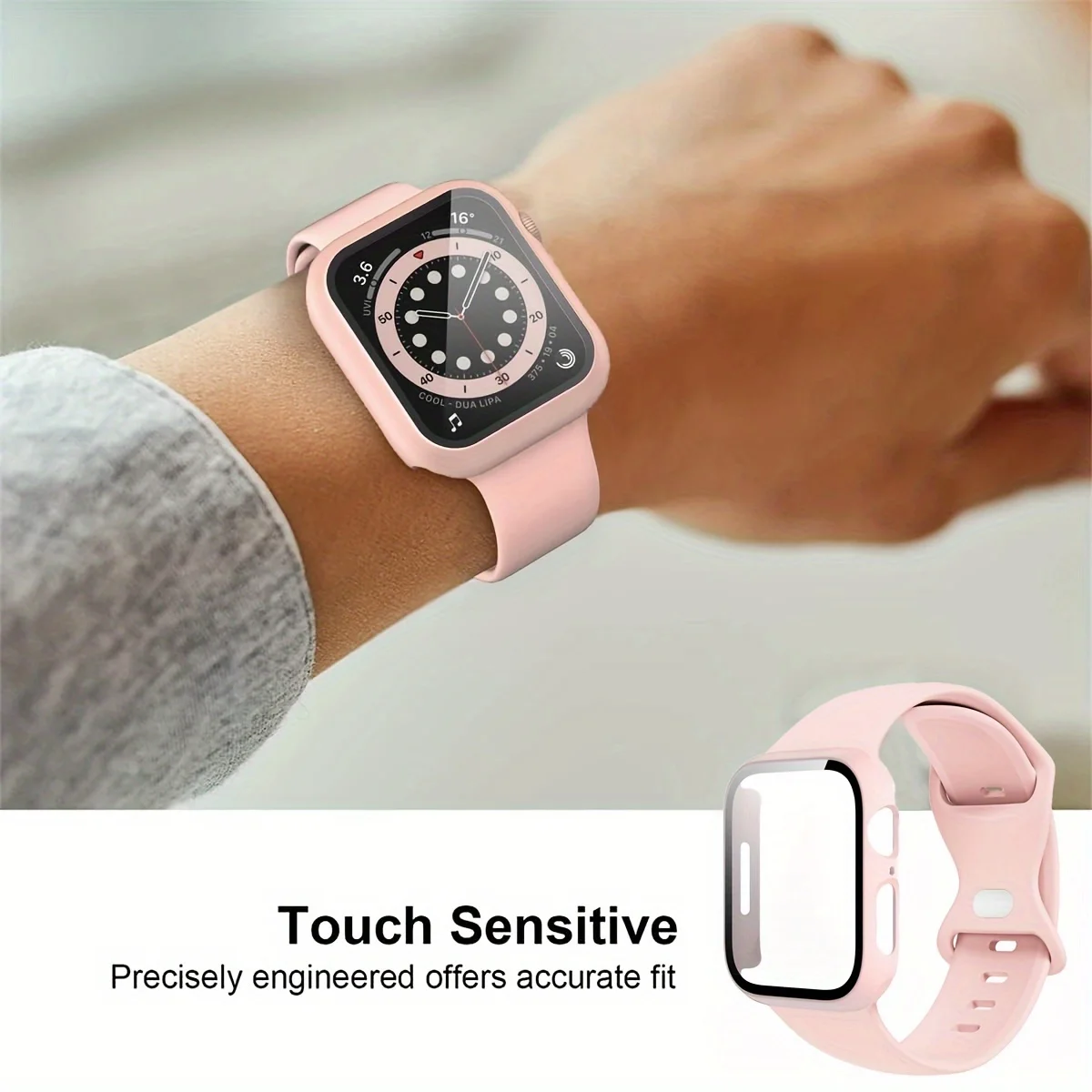 Glass+Case+Strap for Apple Watch Band 10 9 8 7 6 SE 5 4 Screen Protectors for Apple IWatch Series 42mm 44mm 41mm 40mm 46mm 45mm