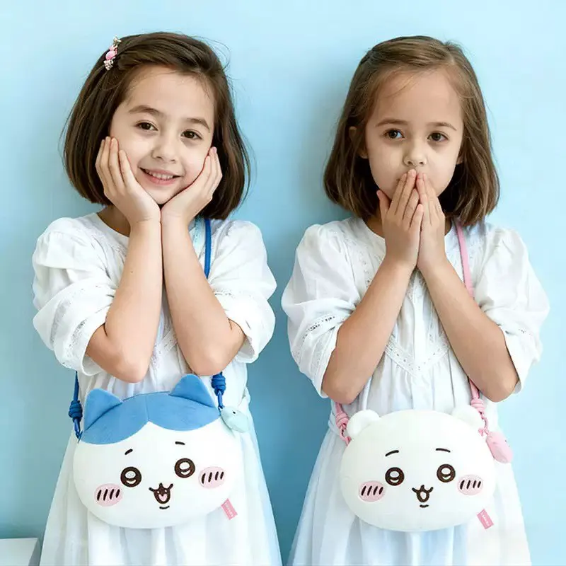 لعبة دمية أصلية من القطيفة للأطفال من Jiyikawa حقيبة كروس وحقيبة للوجبات الخفيفة وسلسلة مفاتيح هدية عيد ميلاد