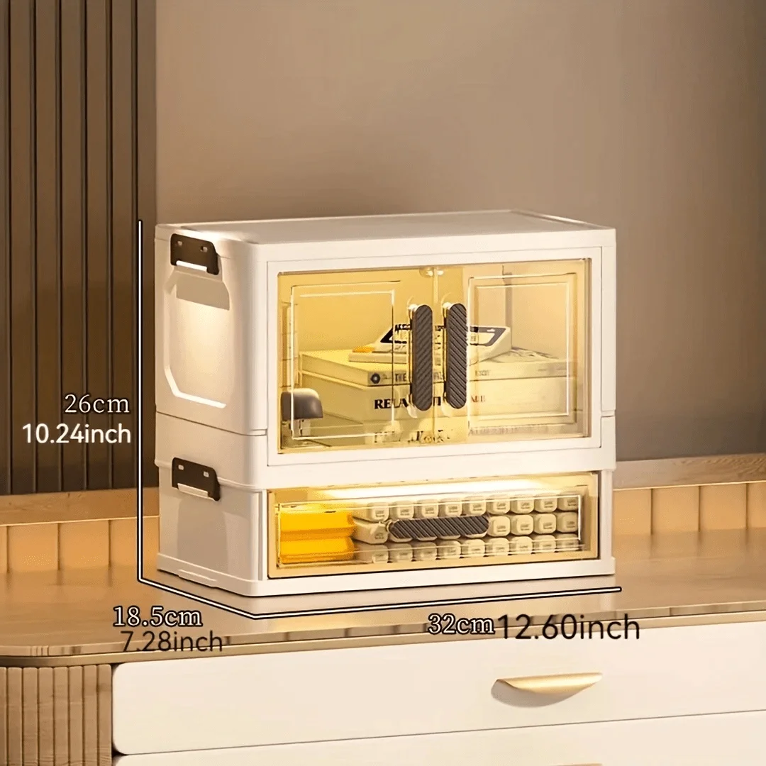 Senmeo opvouwbare opbergkast: 2-4 lagen, stapelbaar voor opslag thuis/kantoor