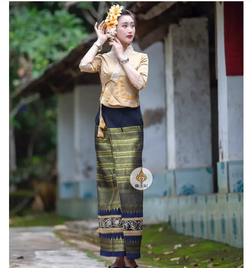 Thai clothing Dai women's traditional retro daily leisure work welcome photo clothing