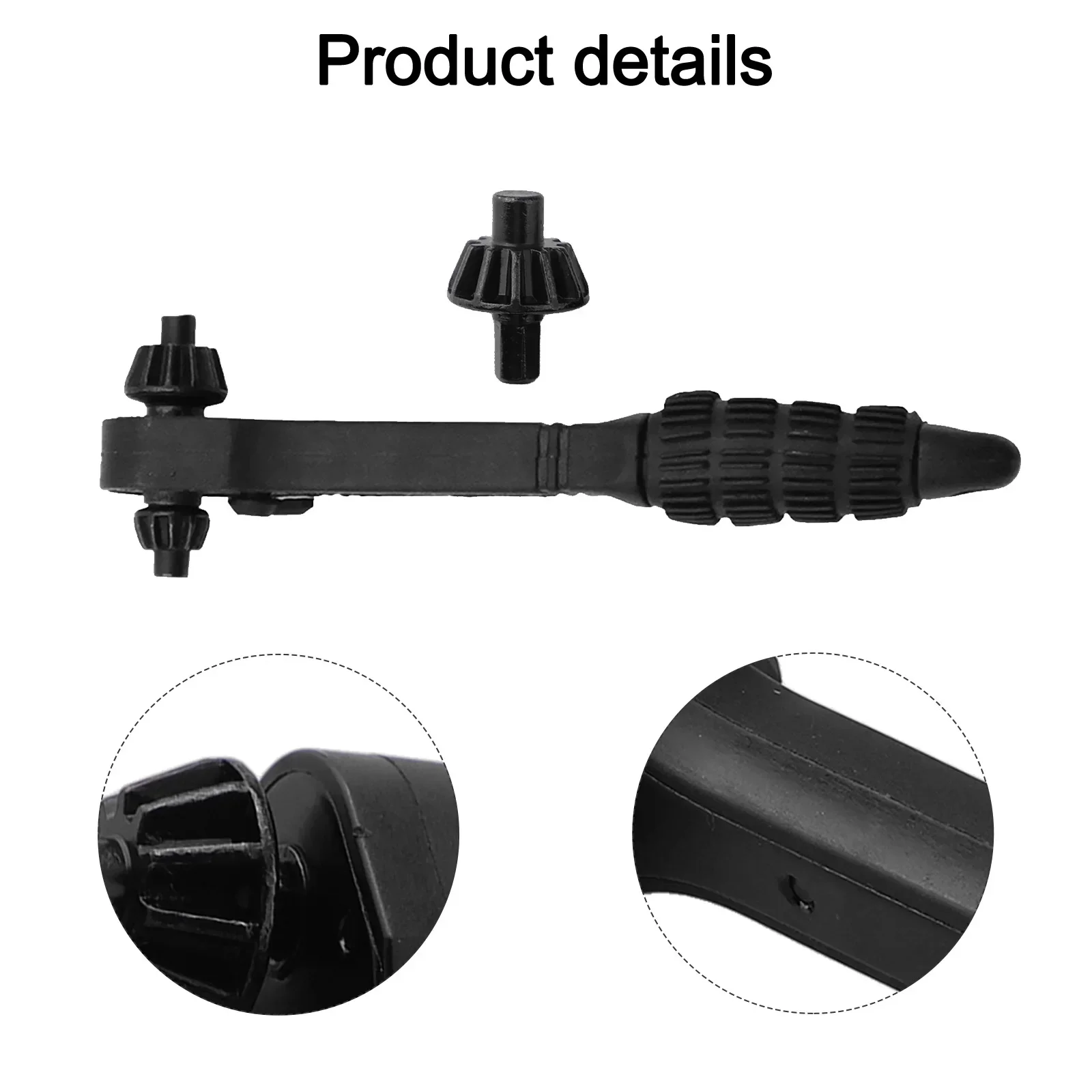 

Chuck Key Wrench Drill Chuck Key Anti-Slip Handle Easy Operation Wrench Forward Reverse Rotation Multi-Sized Compatibility Black