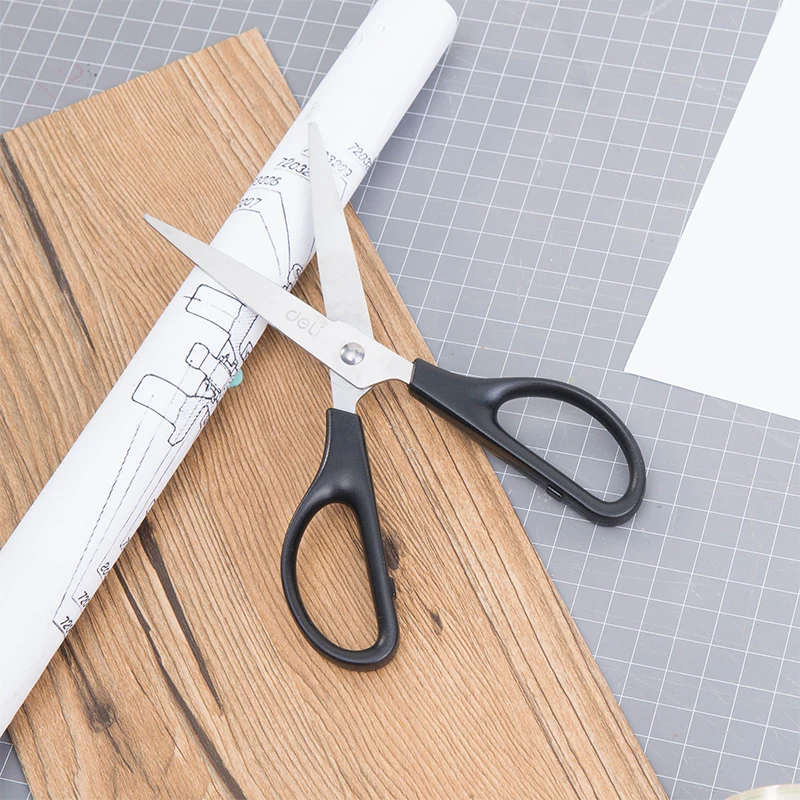 Deli Stationery Scissors for Office Home Use Portable and Safe Multifunctional Student DIY Tools