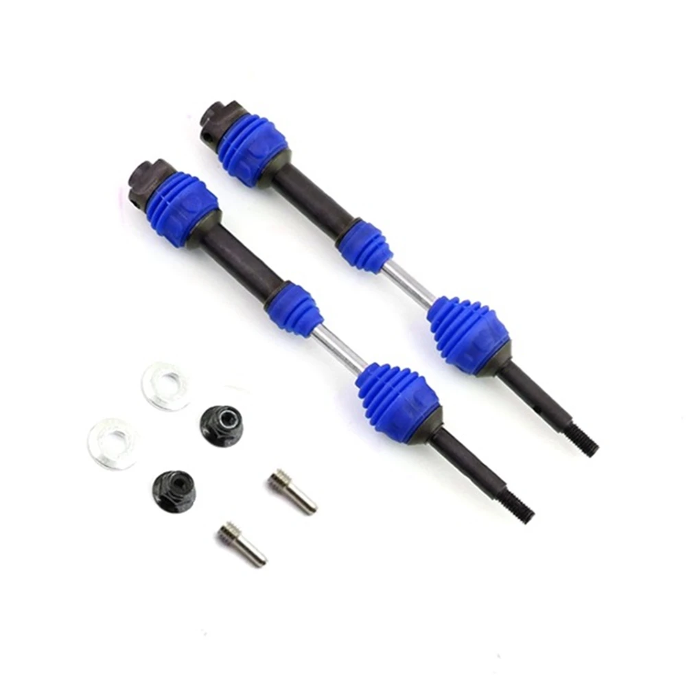 2Pcs Steel Rear Drive Shaft Driveshaft CVD 6852R for 1/10 Traxxas Slash VXL 4X4 2WD Rustler Hoss Stampede RC Car,Blue