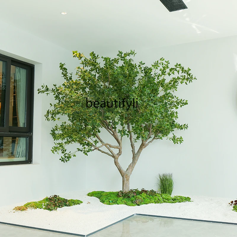 Simulation Tree Large Imitative Tree Indoor Decorative   on-the-Ground Green Plant Window Landscaping Nordic Fake Trees