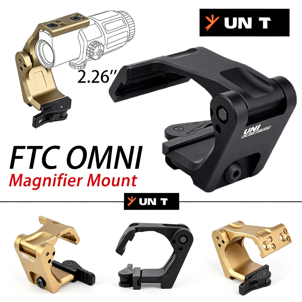 Tactical UNI** FTC Magnifier Mount 2.26