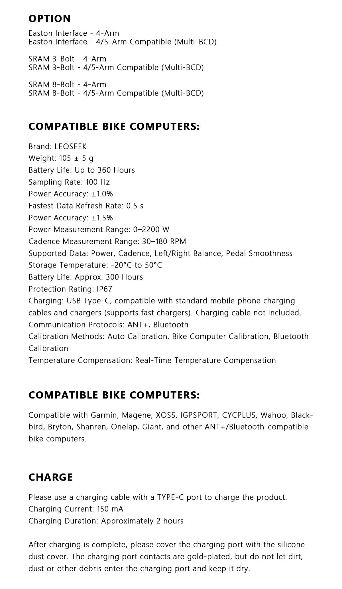 ZRACE X LeoSeek Leistungscomputer für Rennräder, 110BCD 4-Arm / 5-Arm Universal, ANT+ BLUETOOTH 4.0, 101g Ultraleicht – Detail 6