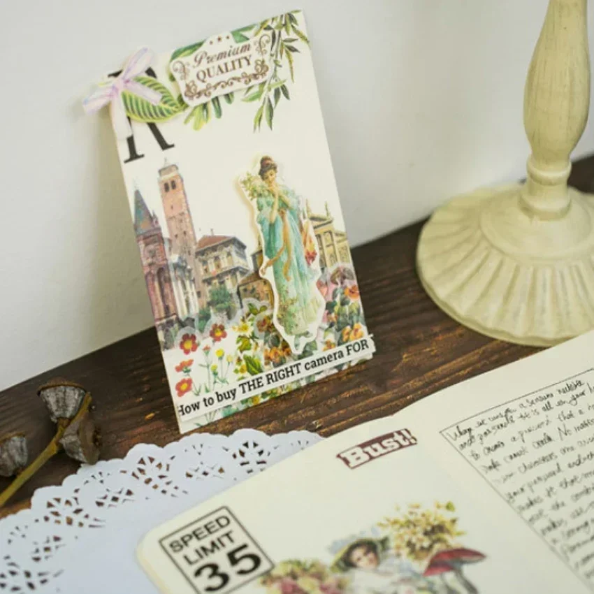 60 Stück/Packung „A Past Affair“-Serie Journal-Aufkleber-Set Vintage Nostalgische DIY-Dekoration Collage-Zubehör Kawaii-Aufkleber