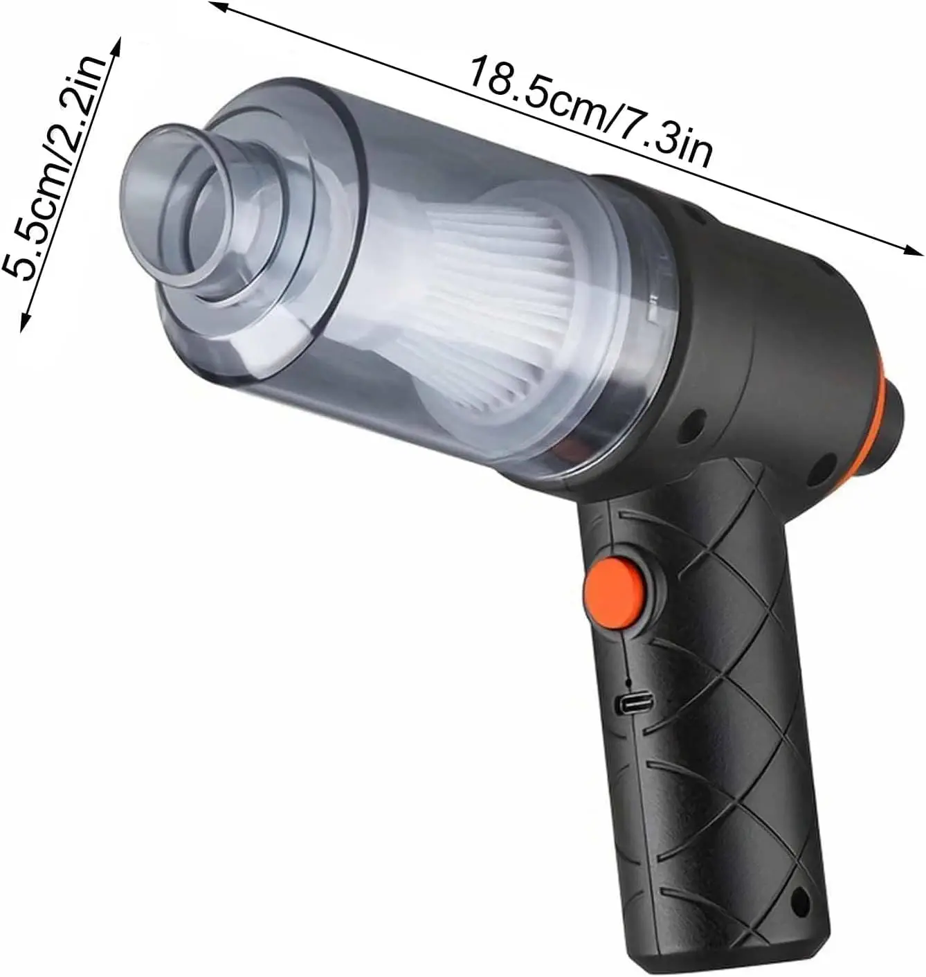 Aspirador de coche, aspirador y plumero de aire 6500R, aspirador de coche húmedo y seco de alta potencia de 120W con luz LED y Mult