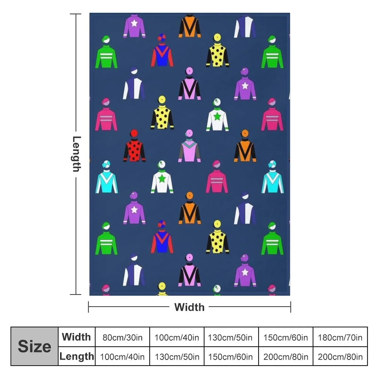 Horse Racing Jockey Silks Throw Blanket for sofa Polar Blankets