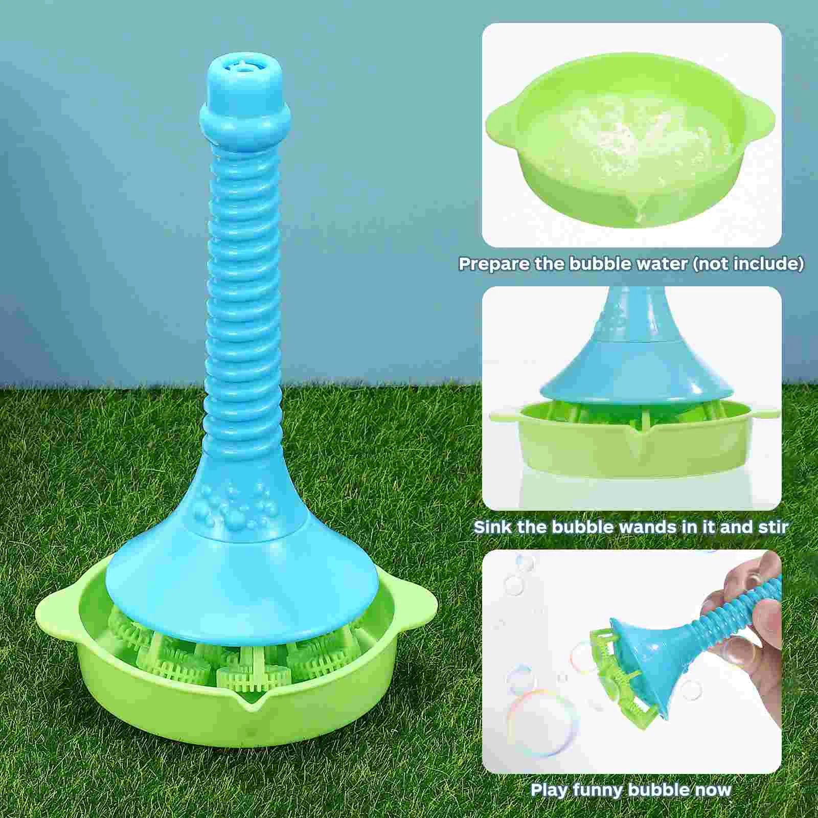 Handheld Bubble Maker Toy Machine Blow Bubber Wands with Tray Blowing Soap Tools Bath Toys