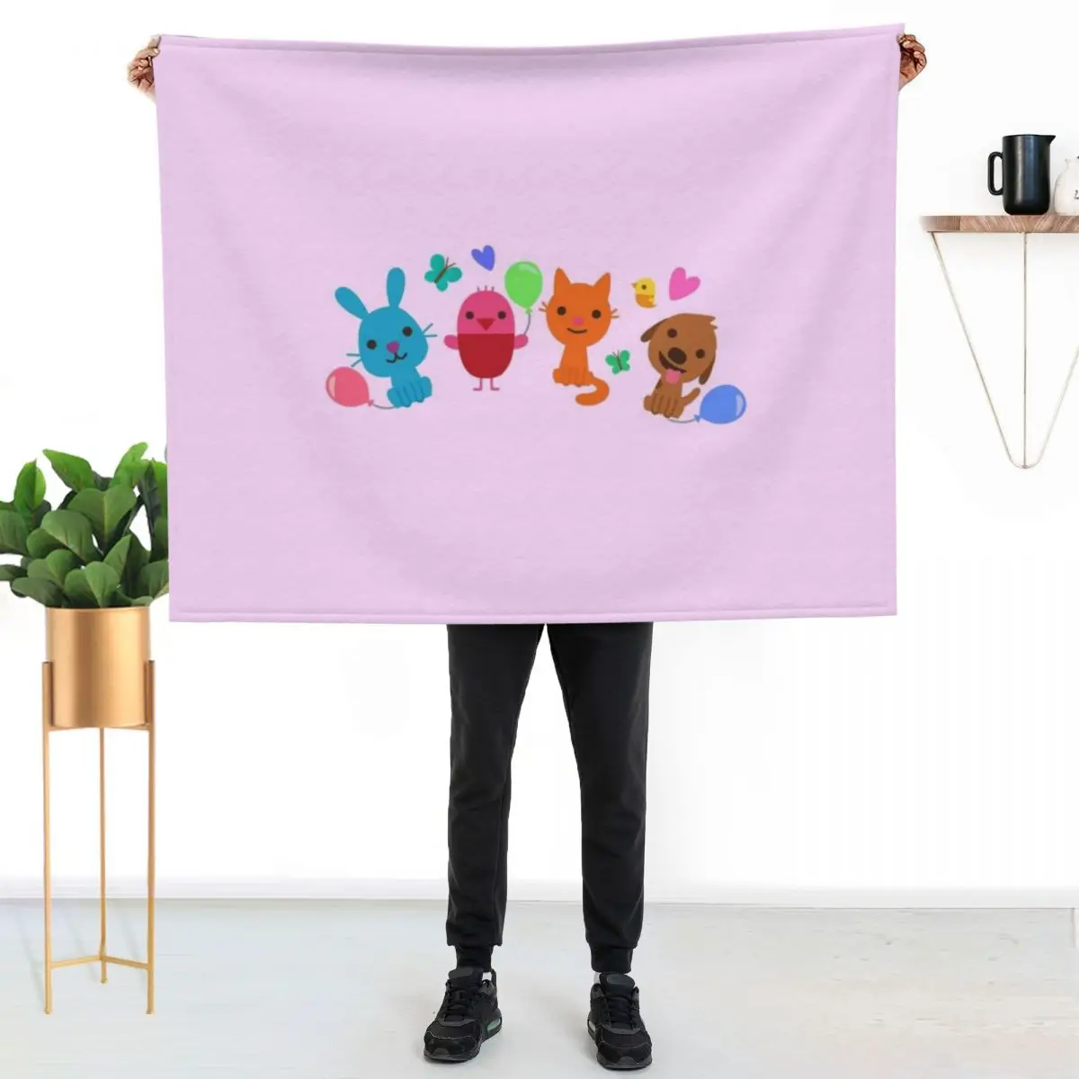 

Play SAGO mini Pink Throw Blanket Lightweight Warm Blanket for Travel Camping
