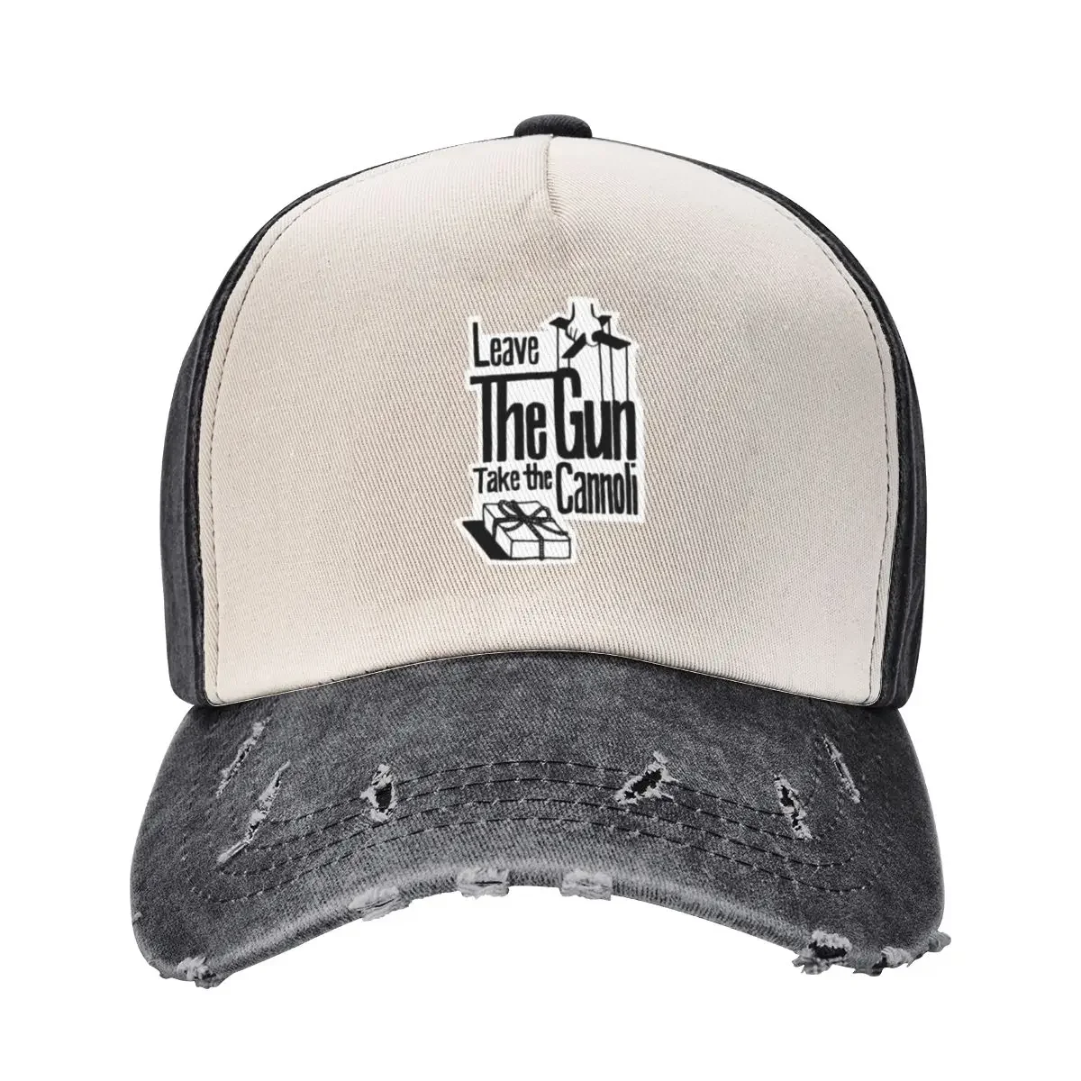 The Godfather quote Leave the Gun Take the Cannoli Pen drawing Sticker Baseball Cap Big Size Hat Women Hats Men's